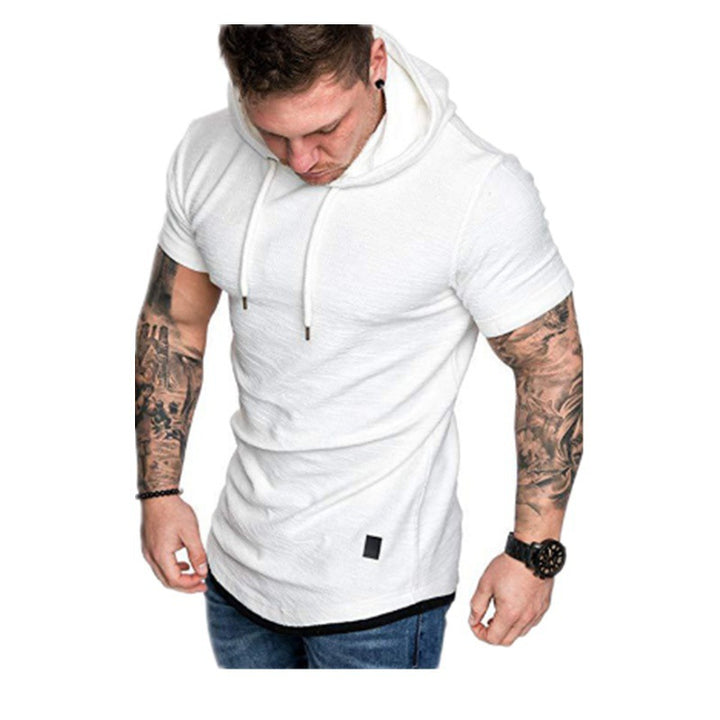 Men's hoodie with fashionable short sleeves and casual fit Lisslune