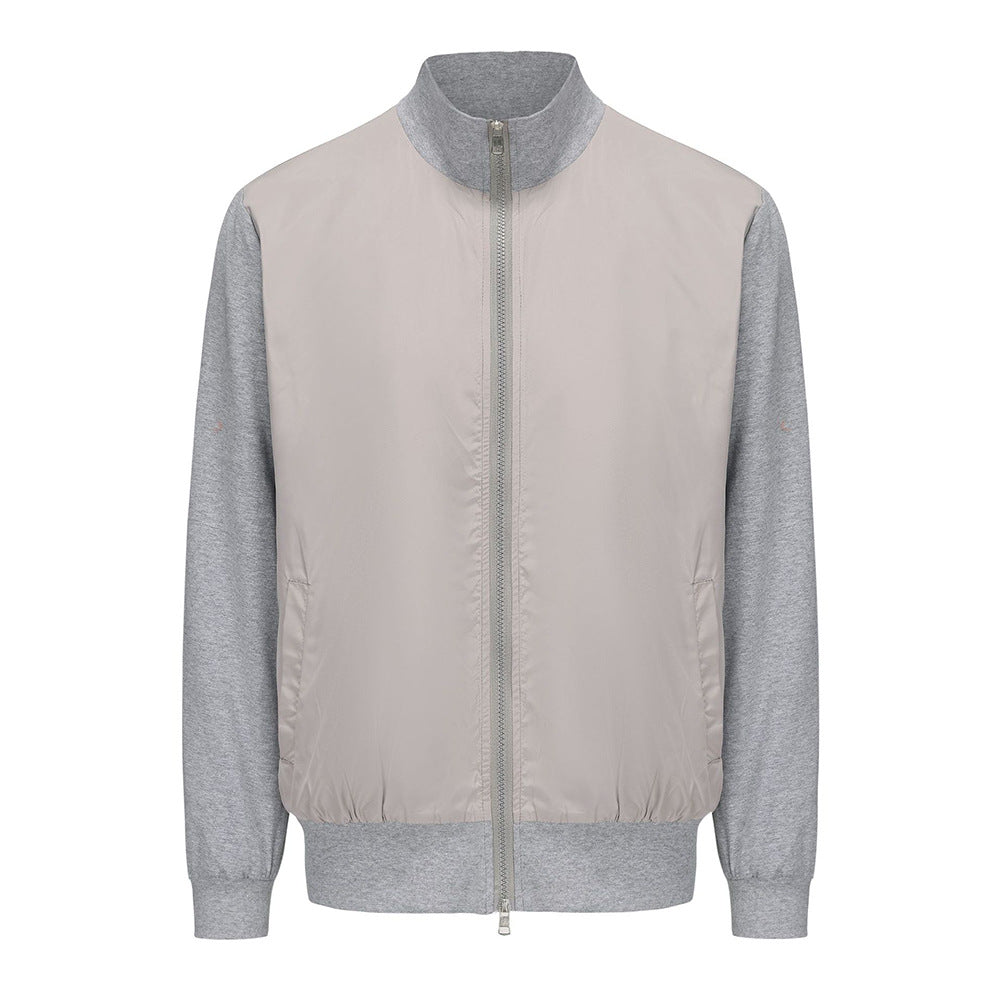 Men's casual summer jacket in minimalist design with practical zip pockets Lisslune