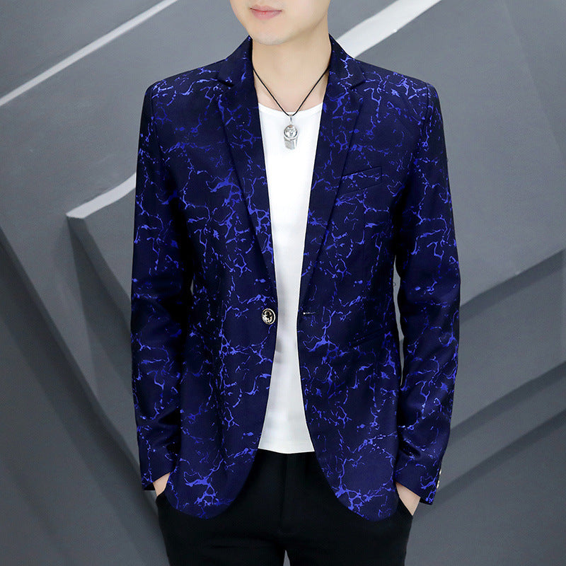 Men's fashionable jacquard blazer with luxurious pattern Lisslune