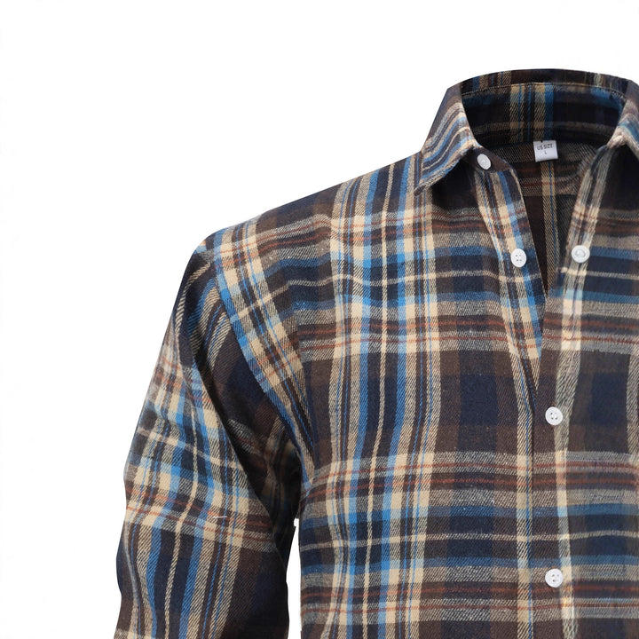 Men's checked flannel shirt Lisslune