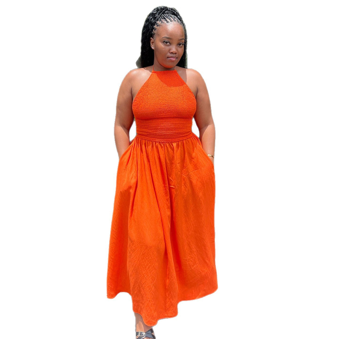 Women's maxi dress with high-quality knitted bodice and flowing skirt Lisslune
