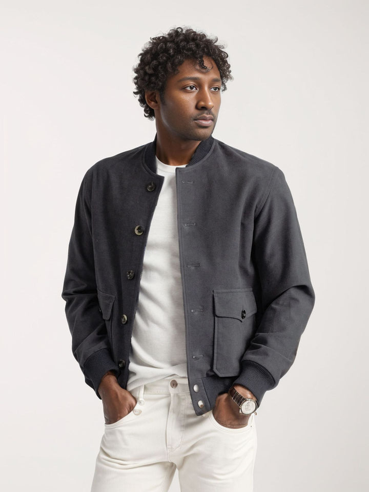 Men's casual bomber jacket made of high-quality material with practical pockets Lisslune