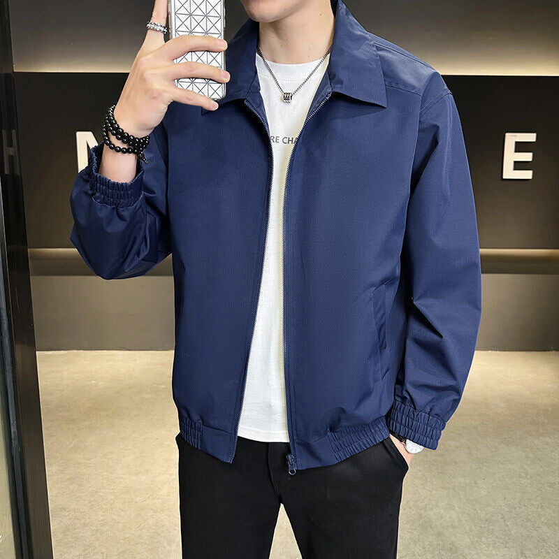 Men's lightweight leisure jacket with elastic waistband and practical pockets Lisslune