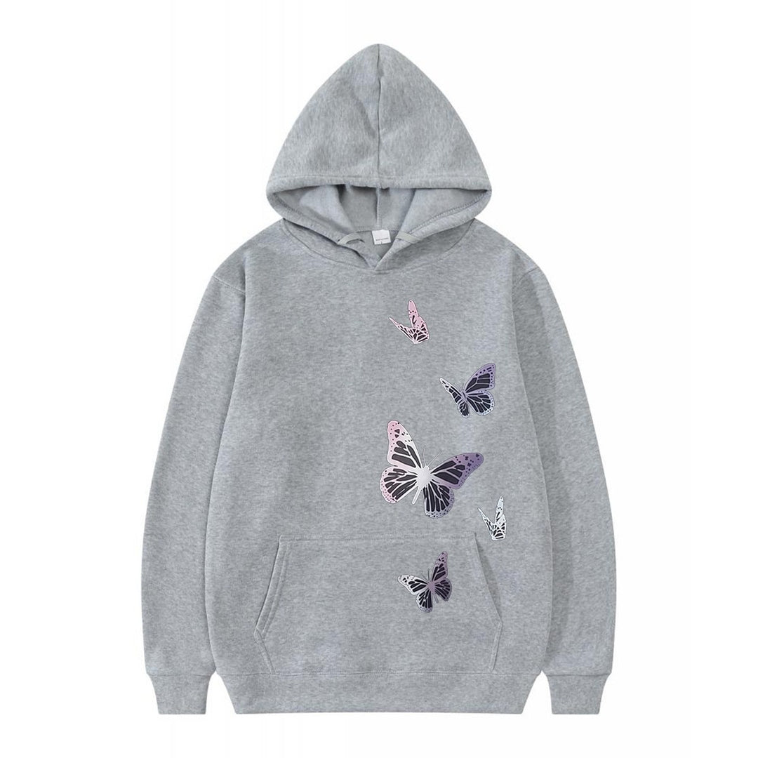 Women's hoodie with delicate butterfly motif Lisslune