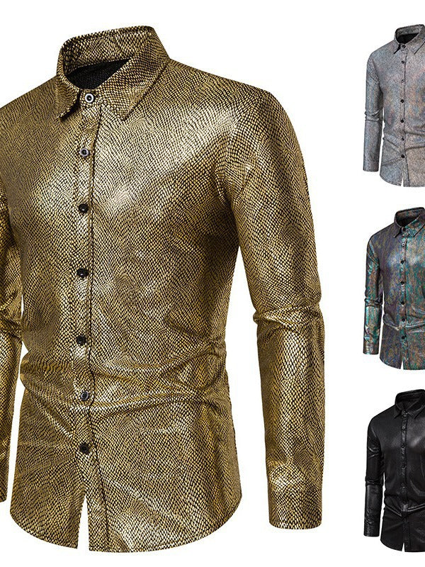 Men's elegant shirt with shimmering top material and modern cut Lisslune