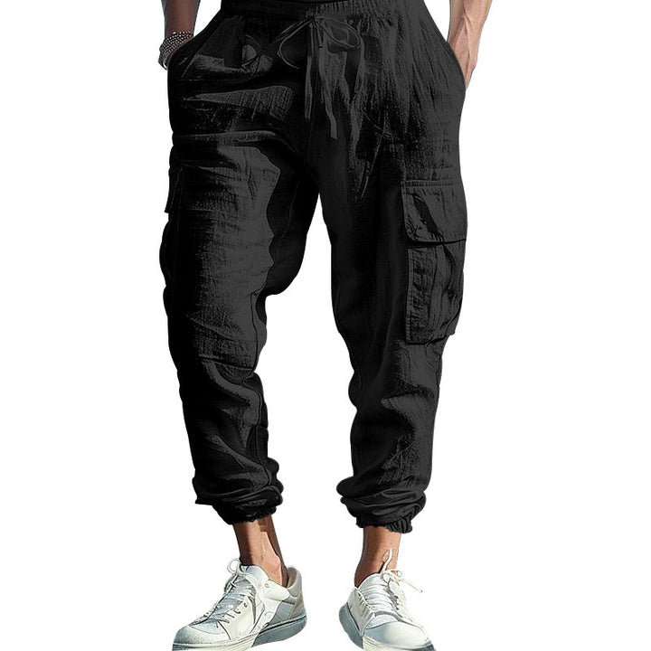 Men's cargo pants with elastic waistband and practical side pockets Lisslune 1759578019