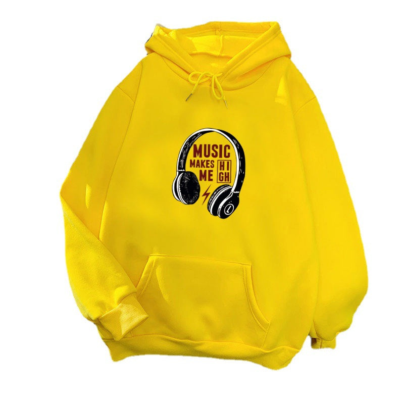 Women's hoodie with creative music design Lisslune