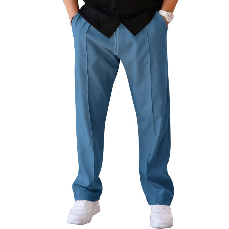 Men's elegant casual pants with a loose fit and practical side pockets Lisslune