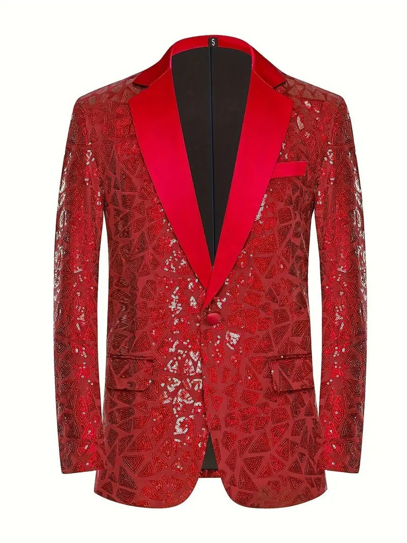 Men's glamorous sequin blazer Lisslune