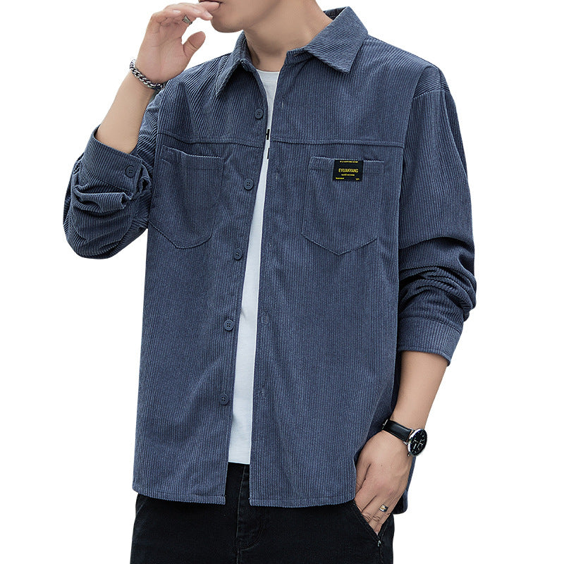 Men's stylish cord jacket with practical pockets Lisslune