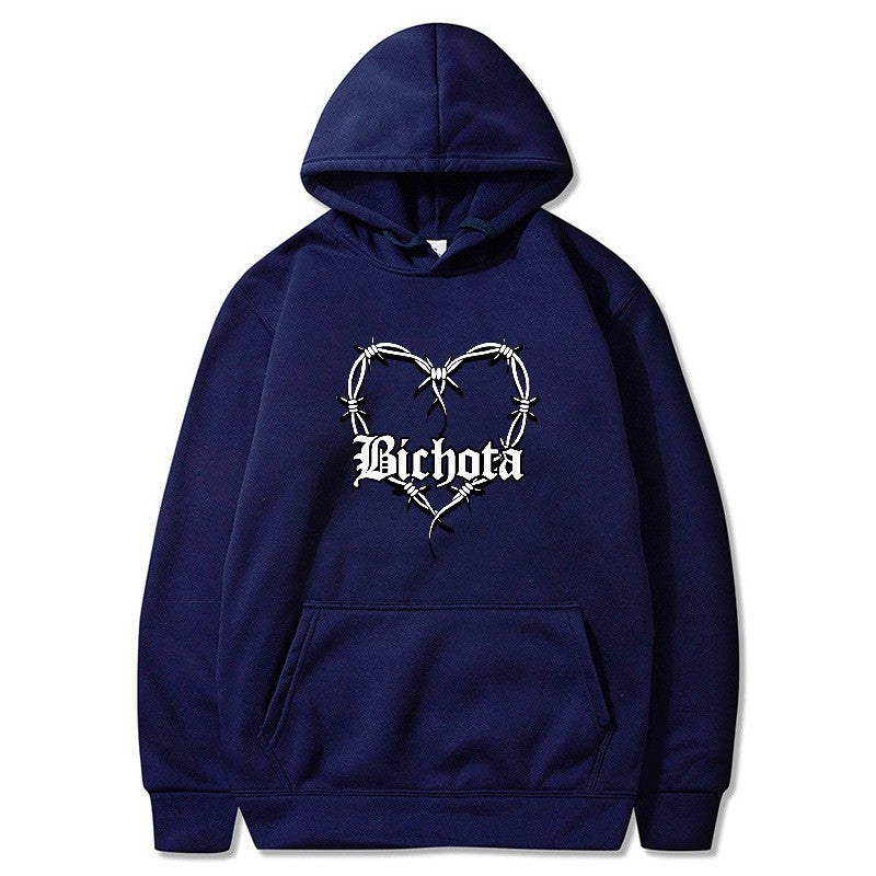 Women's hoodie with unique heart design and embroidered lettering Lisslune