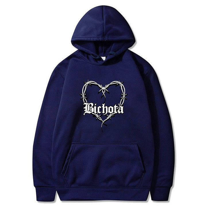 Women's hoodie with unique heart design and embroidered lettering Lisslune