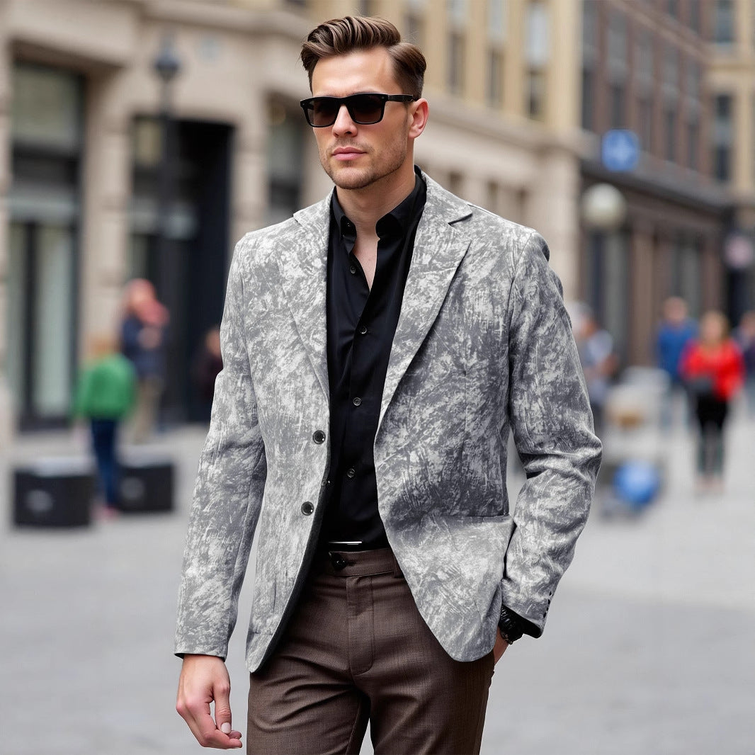 Men's fashionable blazer with modern pattern Lisslune
