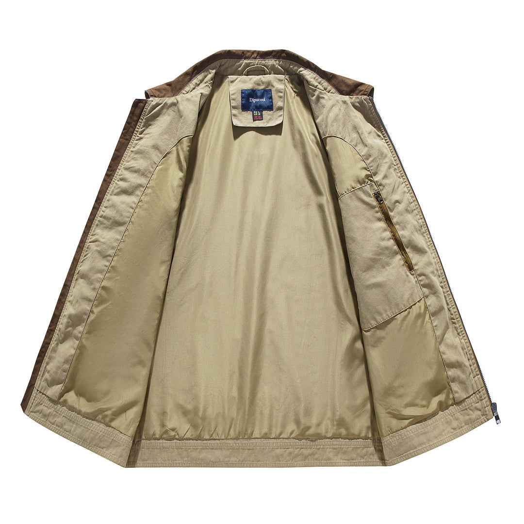 Men's fashionable transitional jacket with striking collar Lisslune