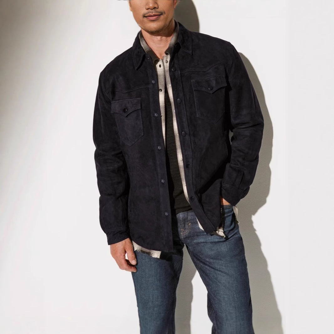 Men's suede jacket in a modern cut with practical pockets Lisslune