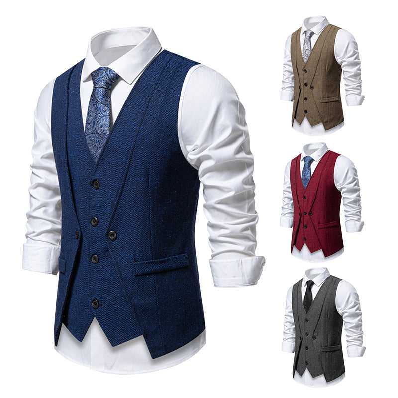Men's elegant vest with fine textured pattern Lisslune
