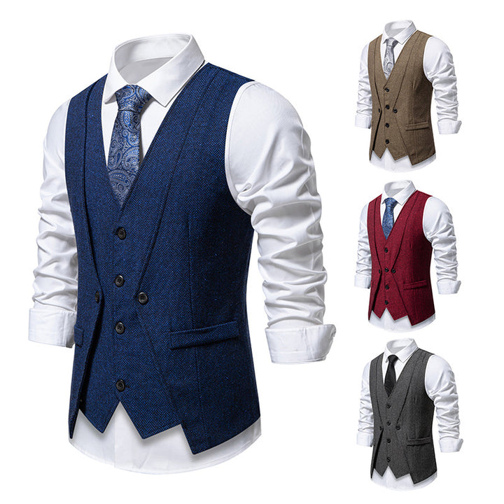 Men's elegant vest with fine textured pattern Lisslune