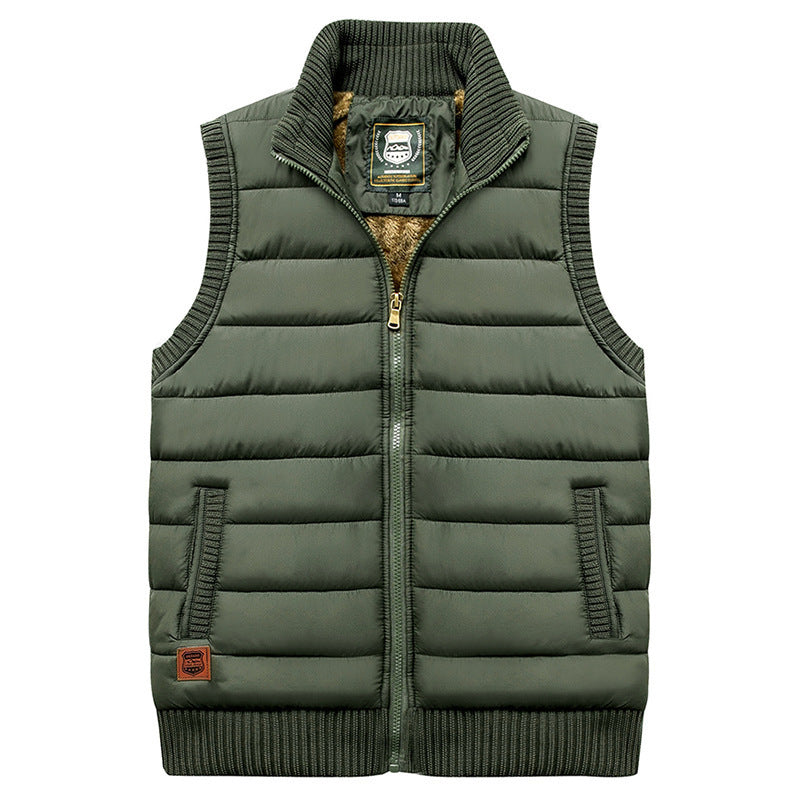 Men's Quilted Vest with Fleece Lining Lisslune