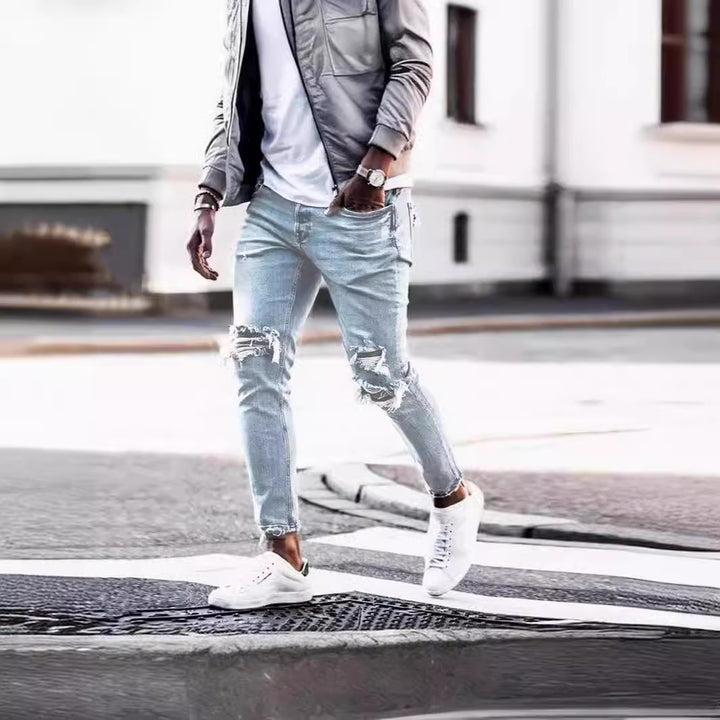 Herren Destroyed Jeans mit modernen Distressed-Effekten Lisslune