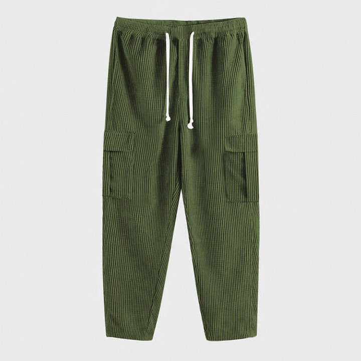 Men's casual cargo pants with practical side pockets and elastic waistband Lisslune