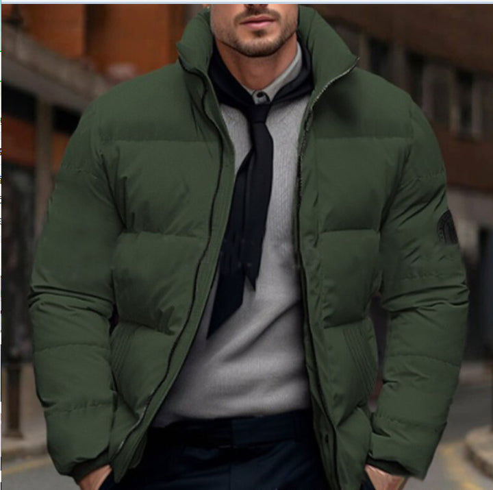 Men's quilted winter jacket with high collar and individually adjustable closure Lisslune