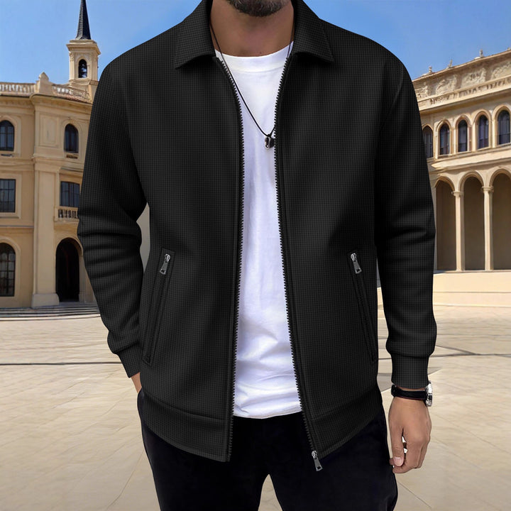 Men's sporty quilted jacket with side zipper pockets Lisslune