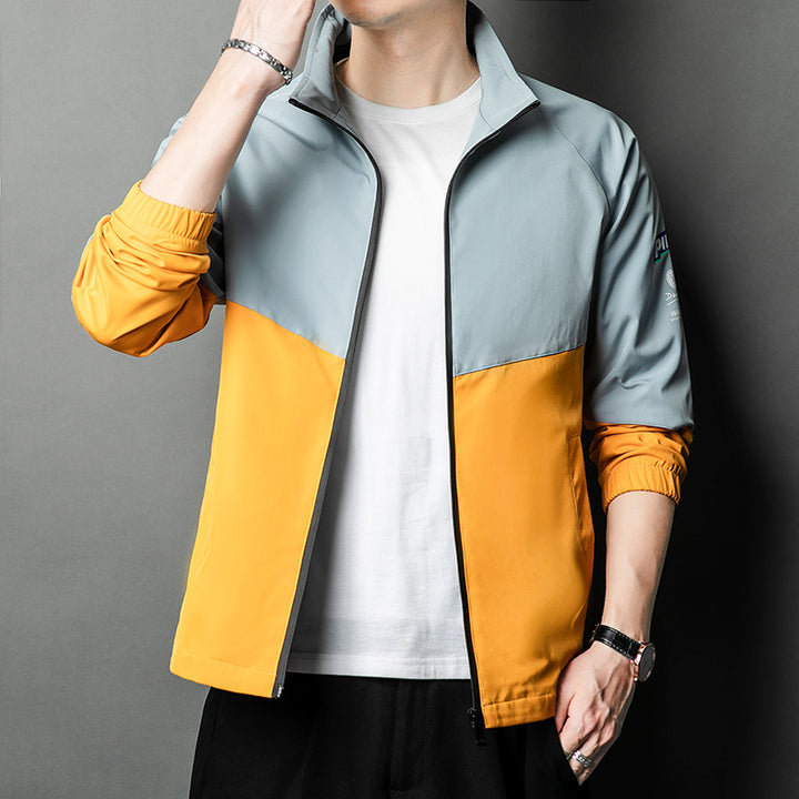 Men's sporty transitional jacket with elastic cuffs and reflective details Lisslune