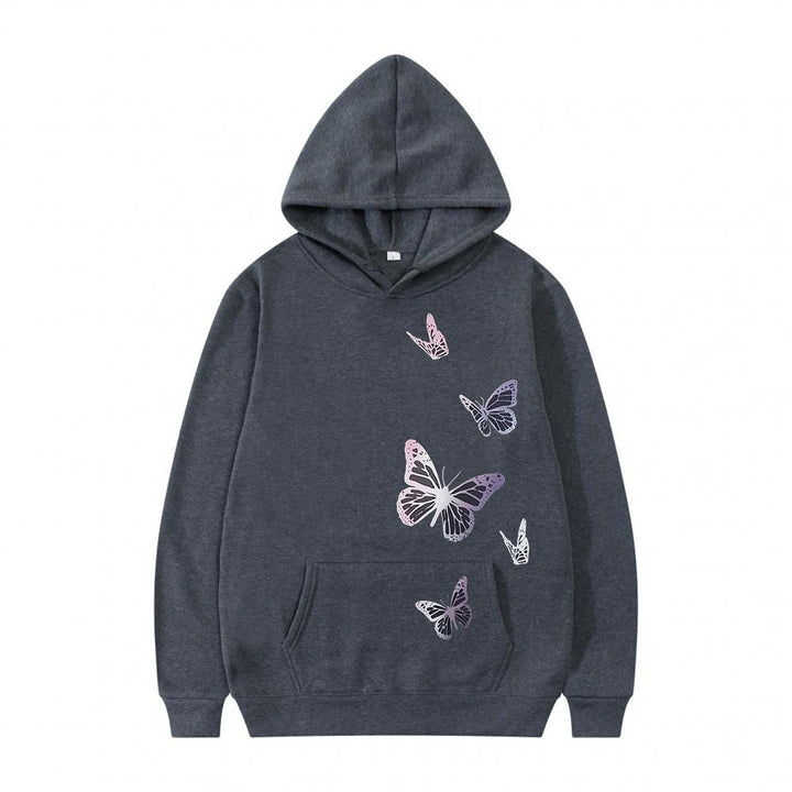 Women's hoodie with delicate butterfly motif Lisslune