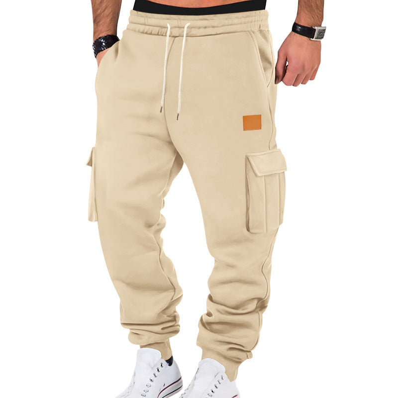 Men's cargo joggers with side pockets and elastic waistband Lisslune