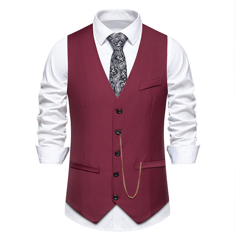 Men's elegant suit vest with classic cut and fine details Lisslune
