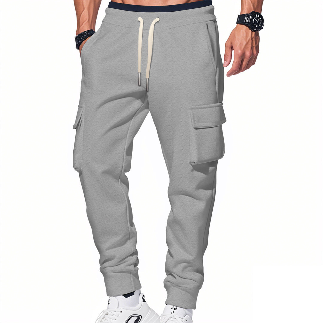 Men's cargo pants with elastic waistband and practical side pockets Lisslune 1759578172