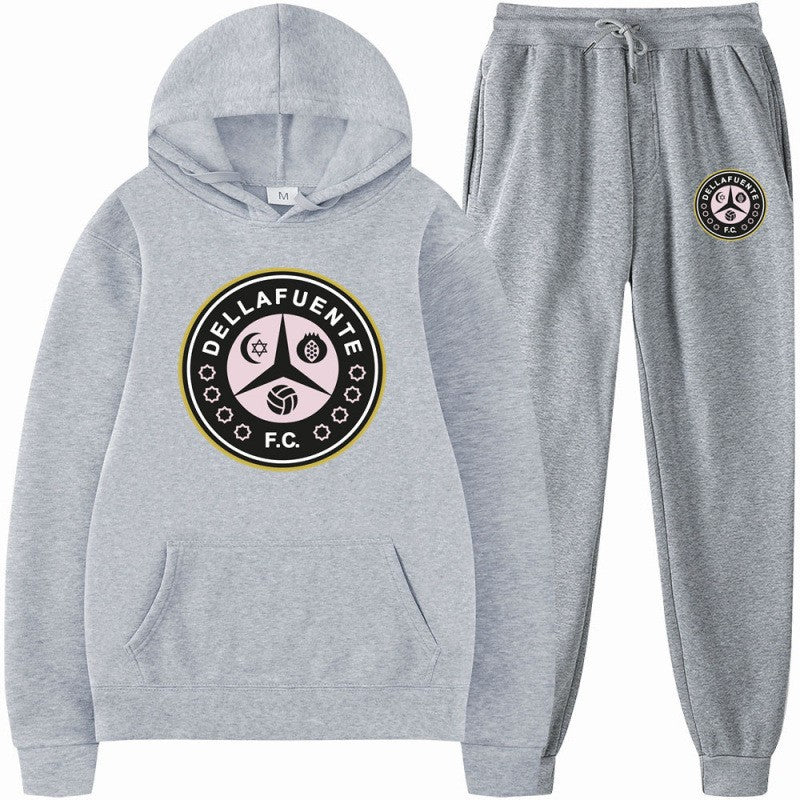 Women’s sweatshirt and jogging pants set with sporty club motif Lisslune