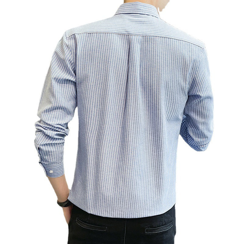 Men's checked leisure shirt with elegant standing collar Lisslune