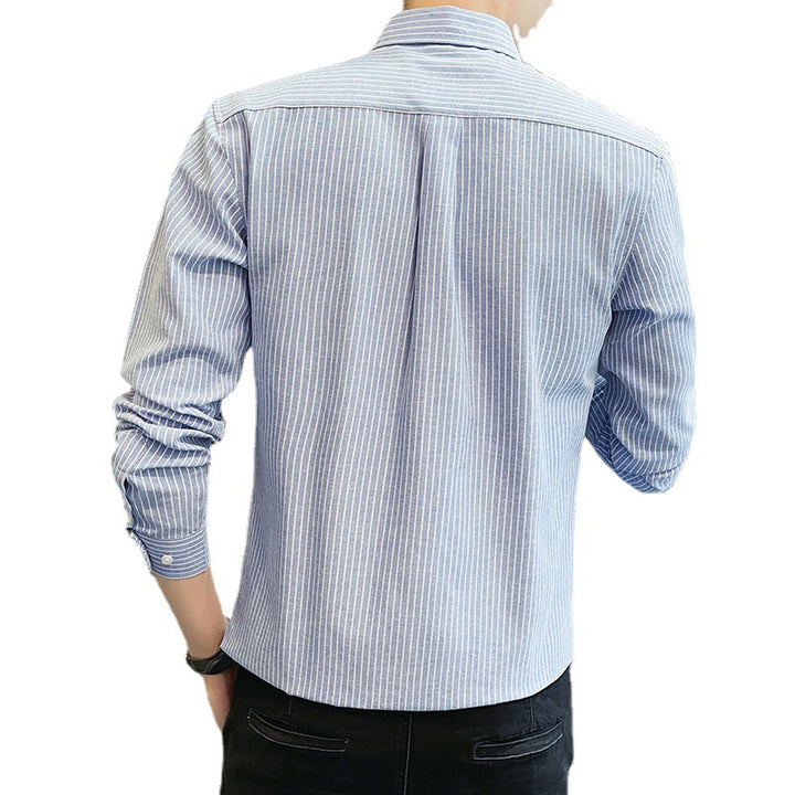 Men's checked leisure shirt with elegant standing collar Lisslune