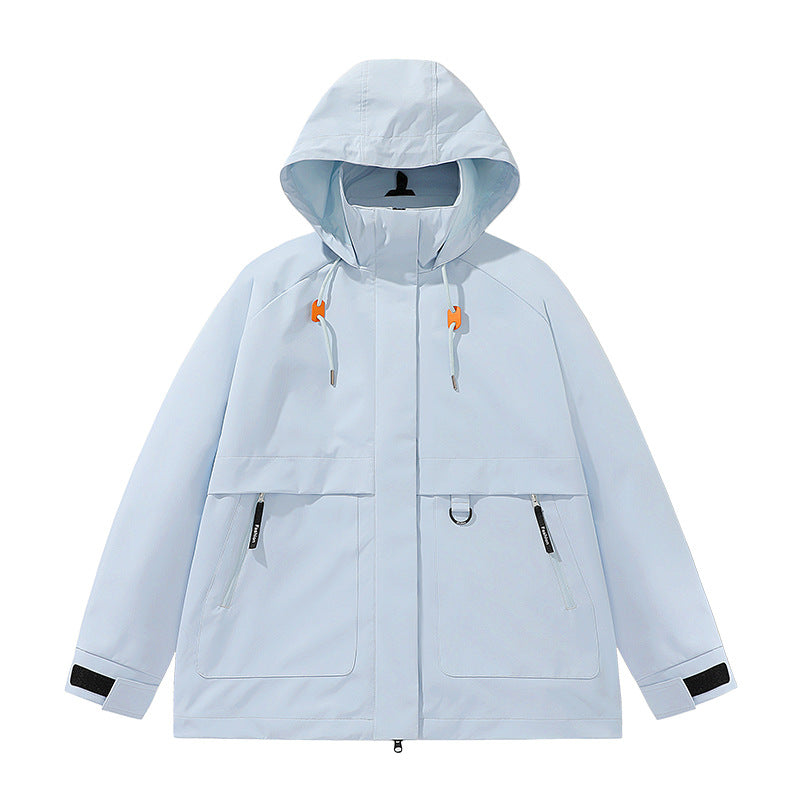 Men's functional leisure jacket with adjustable hood collar and large pockets Lisslune