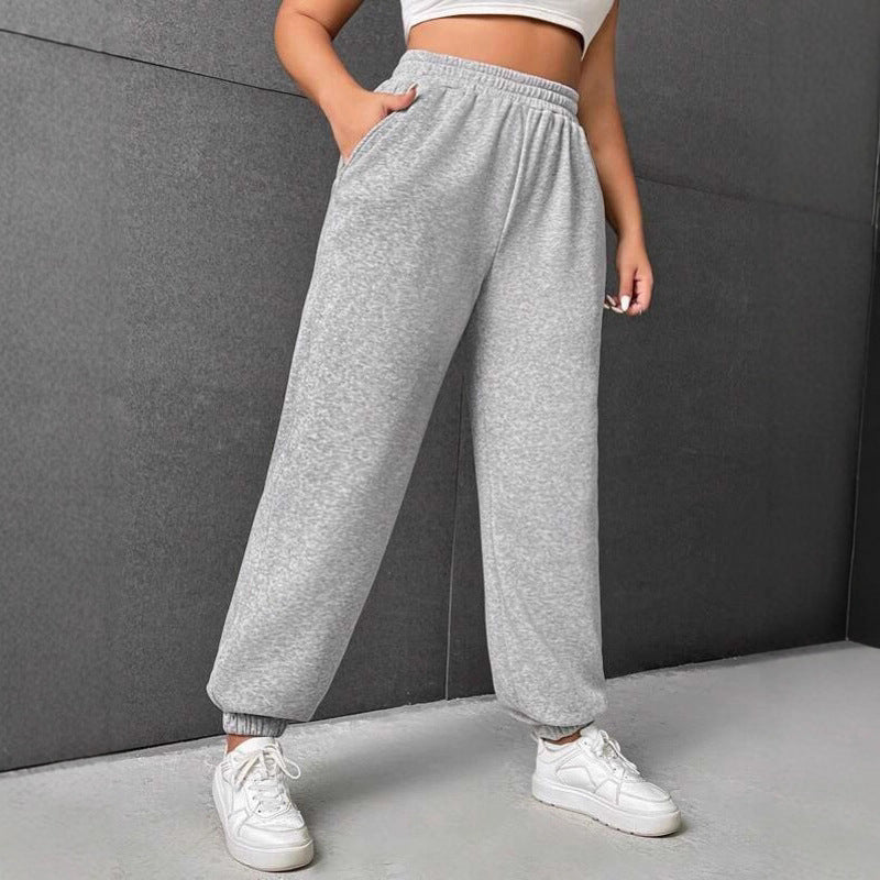 Women's leisure pants with a wide cut and elastic waistband Lisslune
