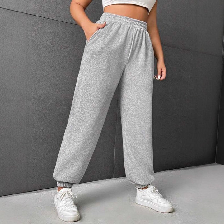 Women's leisure pants with a wide cut and elastic waistband Lisslune