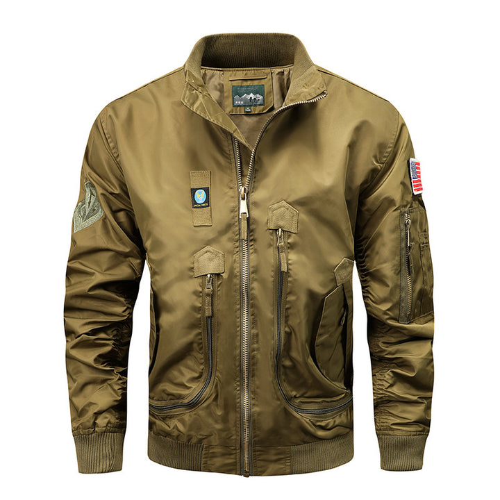 Men's Biker Jacket In A Modern Style with Functional Pockets Lisslune
