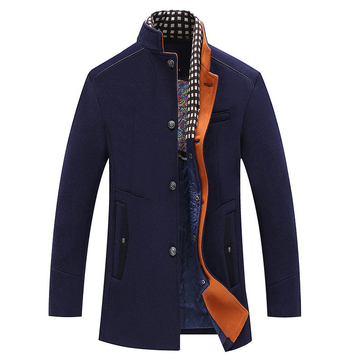 Men's Stylish Transitional Jacket with Elegant Collar and Textured Inner Lining Lisslune