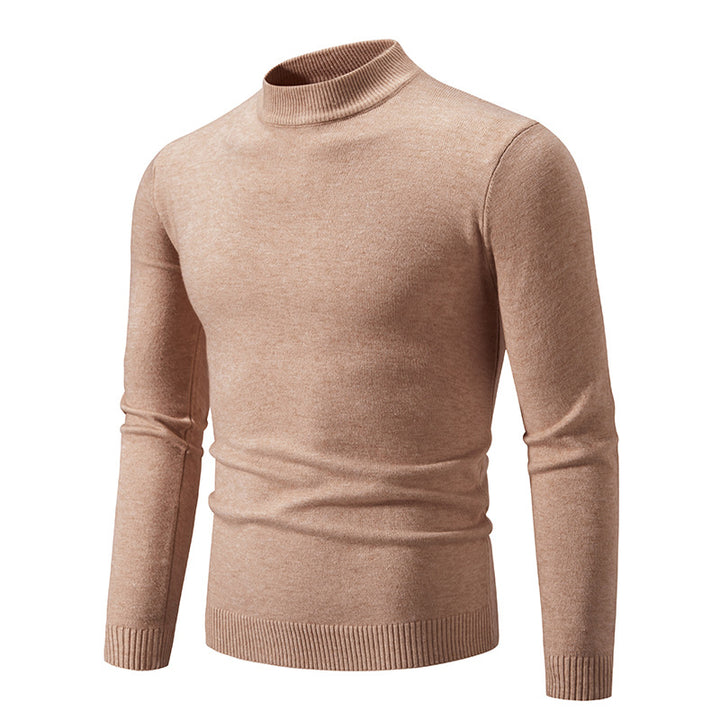 Men's fine knit sweater with high collar and elastic cuffs Lisslune
