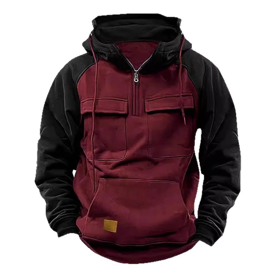 Men's hoodie with functional pockets and sporty cut Lisslune