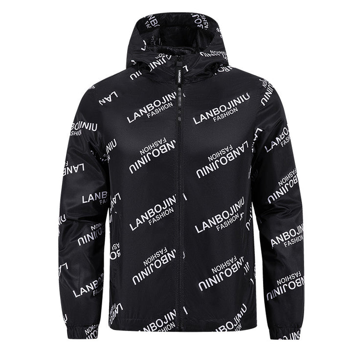 Men's Lightweight Functional Jacket with Stylish Print Lisslune