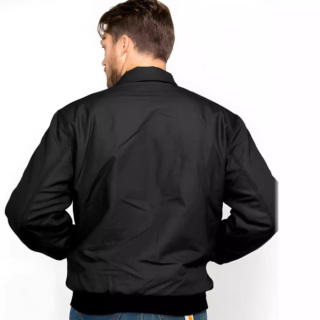 Men's stylish bomber jacket with practical pockets and elastic waistband Lisslune