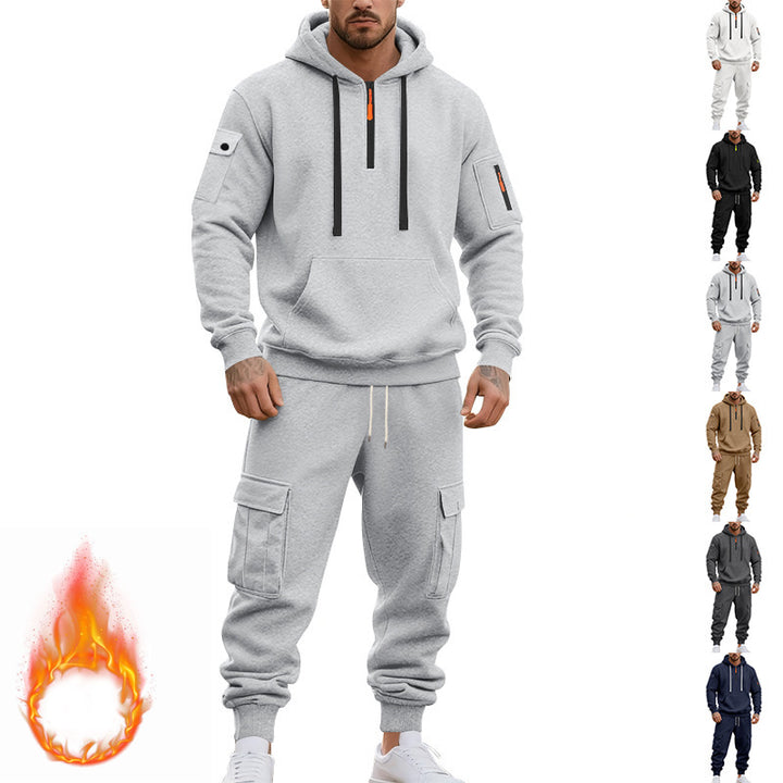 Men's Sporty Tracksuit with Functional Cargo Pockets Lisslune