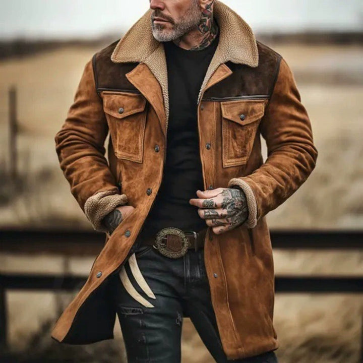 Men's premium suede jacket with teddy lining Lisslune