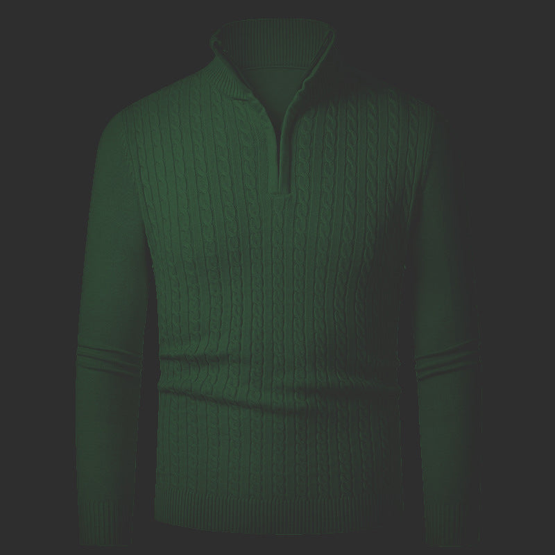 Men's fine knit sweater with stylish zipper Lisslune