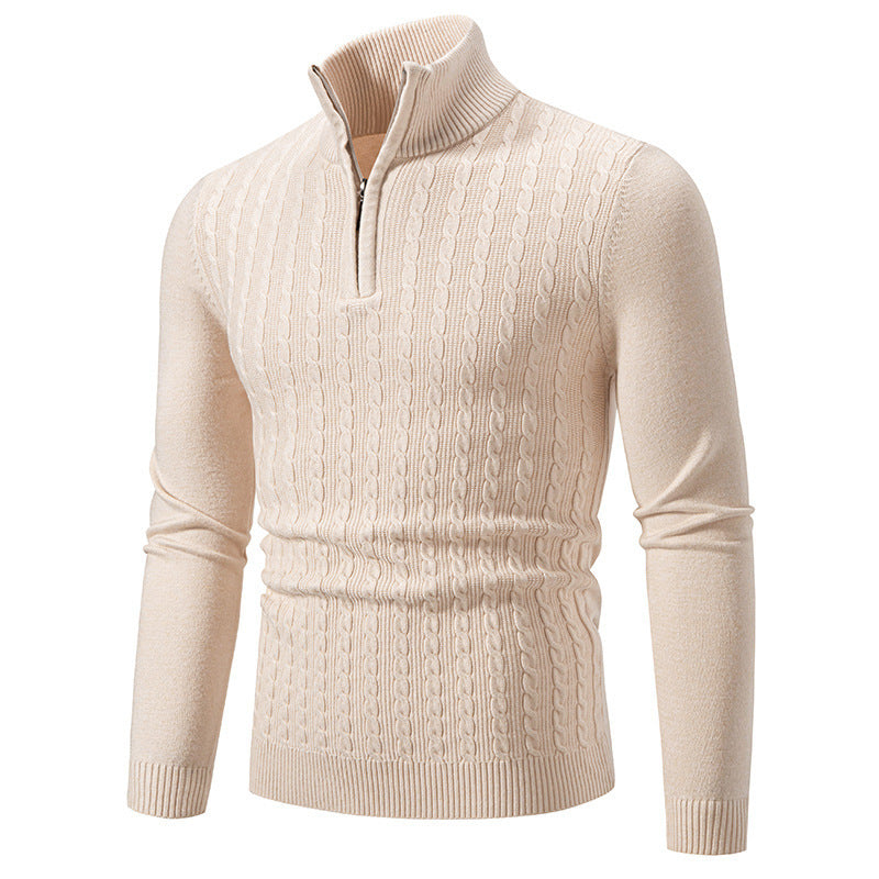Men's stylish turtleneck sweater with zipper Lisslune
