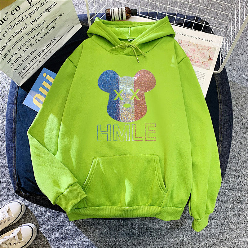 Women's hoodie with artistic bear motif Lisslune