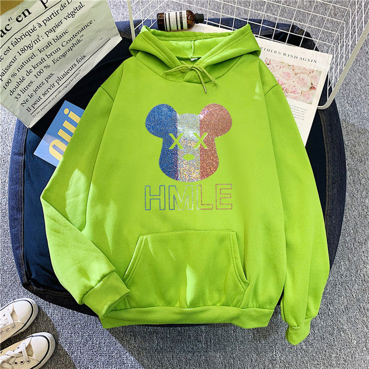 Women's hoodie with artistic bear motif Lisslune
