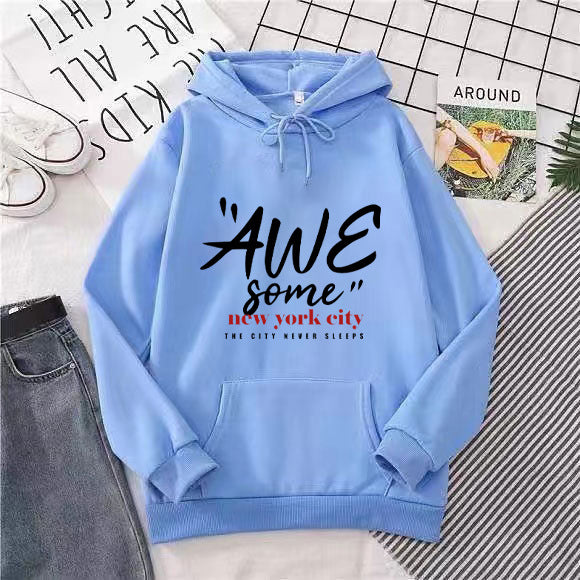 Women's hoodie with stylish New York lettering Lisslune